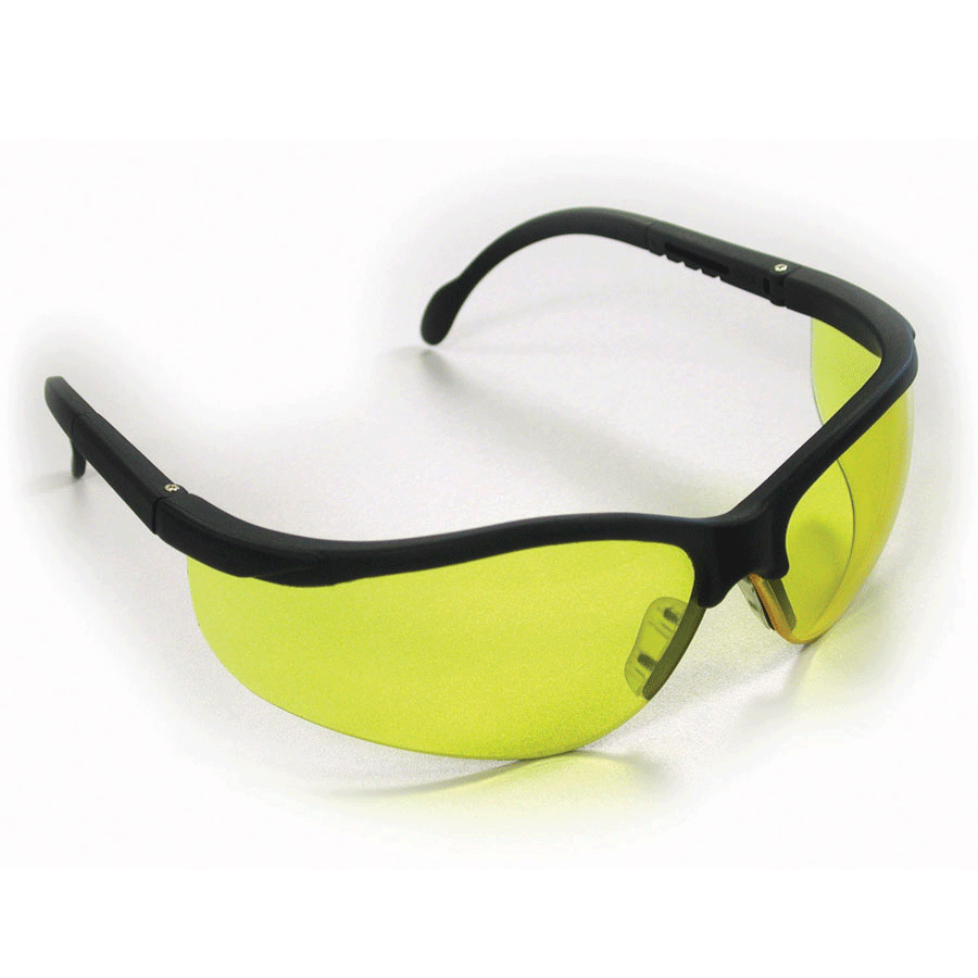 WRAP SAFETY GLASSES -AMBER