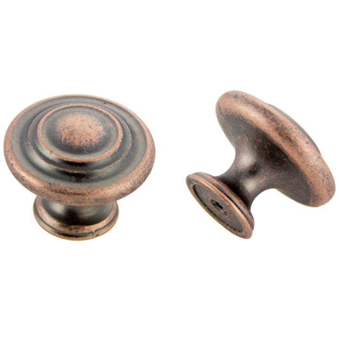 Antique Copper Knob 1-3/8\